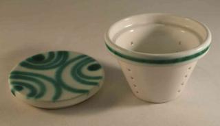 Gmundner Keramik-Einsatz und Deckel zu Kruterkanne und -tasse